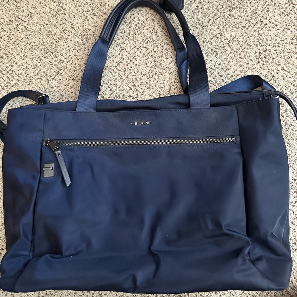 Navy Tumi Voyageur Maureen laptop bag